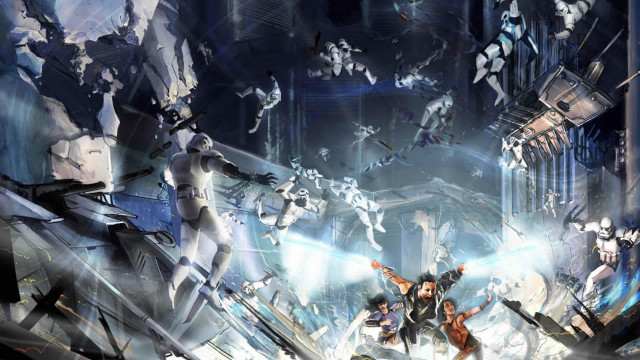 Futuristic city star wars theme free wallpaper for desktop - medium preview image