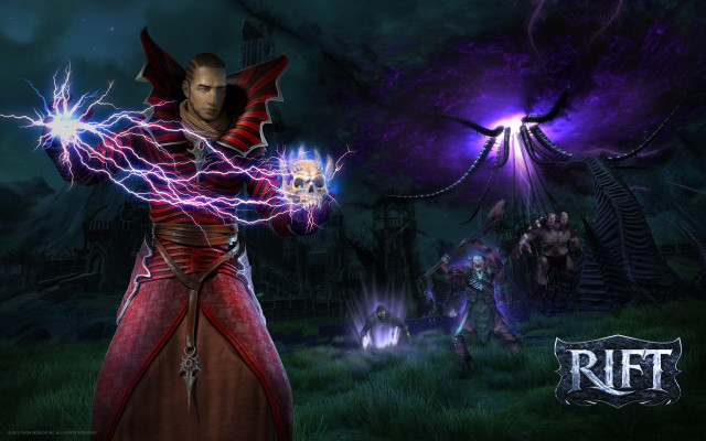 Man red outfit glowing ball free wallpaper for desktop - medium preview image