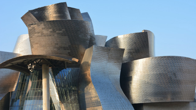 Large building tower clock deconstructivism free wallpaper for desktop - medium preview image