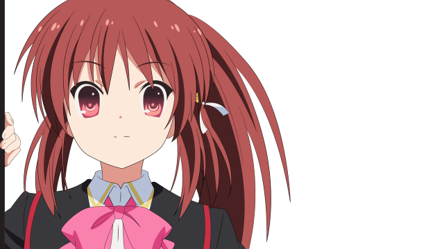 Girl pink hair holding bow free wallpaper for desktop - medium preview image