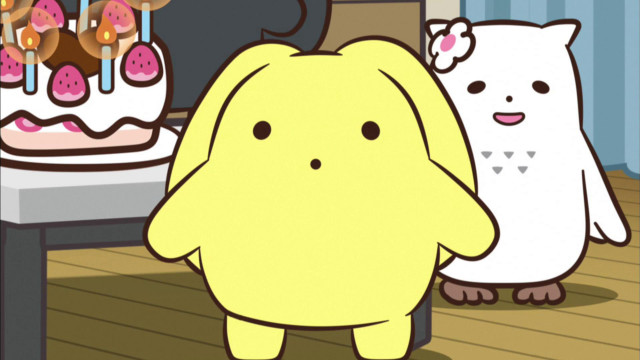 Yellow dog white bear cake free wallpaper for desktop - medium preview image