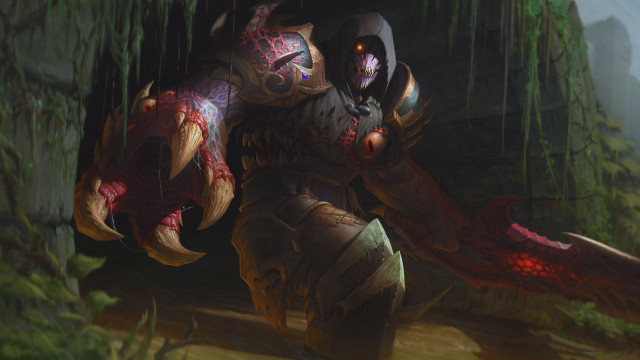 Giant forest creature red black free wallpaper for desktop - medium preview image