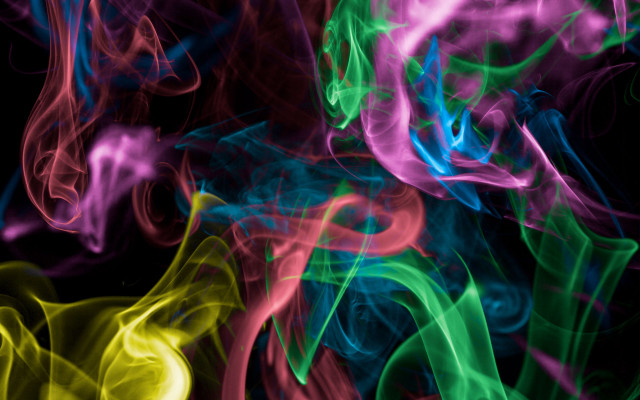 Psychedelic smoke colorful shapes glow free wallpaper for desktop - medium preview image