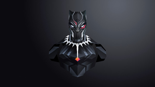 Black panther red eyes cape free wallpaper for desktop - medium preview image