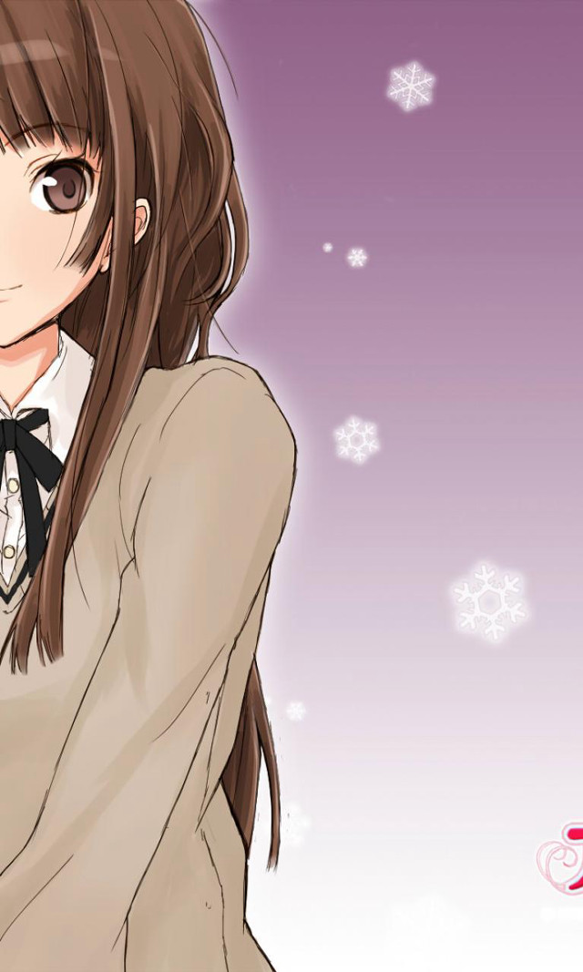 Girl long hair bow tie #11 free wallpaper for mobile - medium preview image