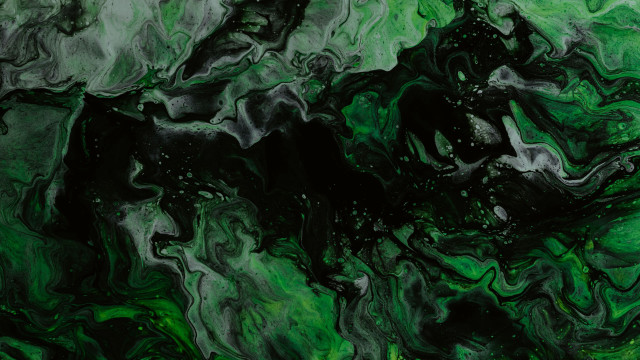 Green black bubbles abstract glowing free wallpaper for desktop - medium preview image