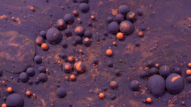 Orange black dots ultrafine painting free wallpaper for desktop - medium preview image