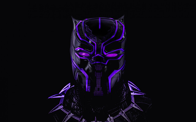 Purple black mask spikes afrofuturism free wallpaper for desktop - medium preview image