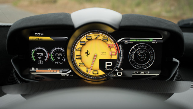 Car dashboard speedometer gauges grassy free wallpaper for desktop - medium preview image