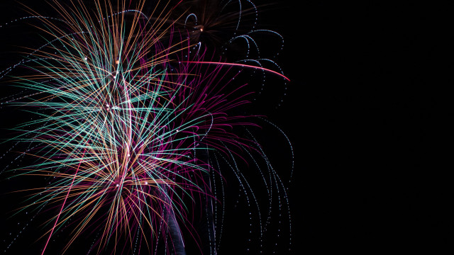 Fireworks night sky starry galaxy free wallpaper for desktop - medium preview image