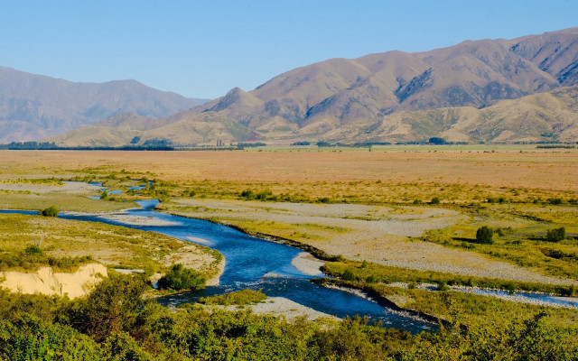 Lush green valley river mountains #2 free wallpaper for desktop - medium preview image