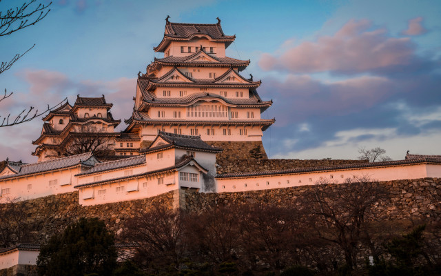 Castle tower trees cloudy sky #2 free wallpaper for desktop - medium preview image