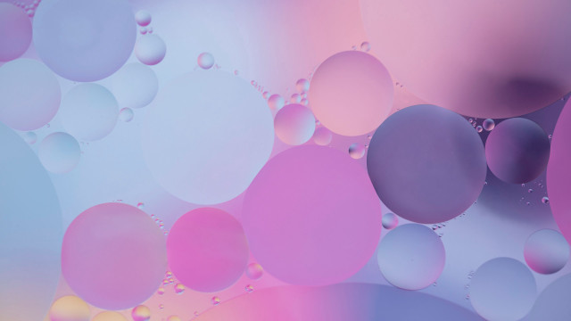 Bubbles floating pink blue gradient free wallpaper for desktop - medium preview image