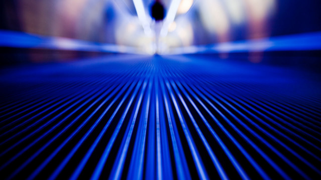 Blue abstract lines person light free wallpaper for desktop - medium preview image