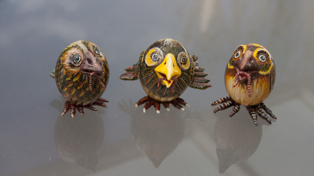 Three birds table cloisonnism flemish free wallpaper for desktop - medium preview image