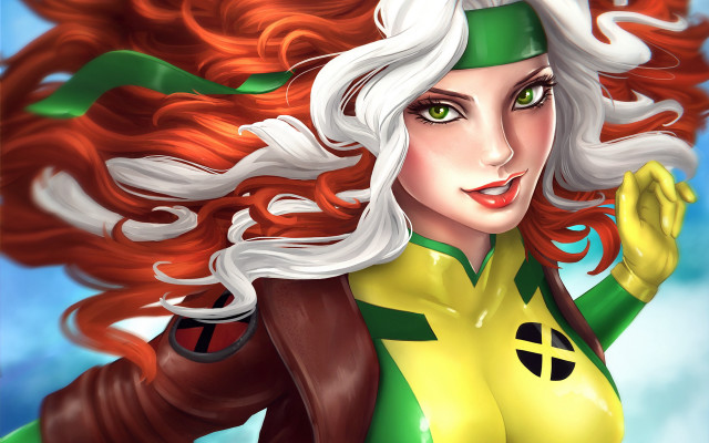 Whitehair greeneyes yellowgreenoutfit greenhat superhero free wallpaper for desktop - medium preview image