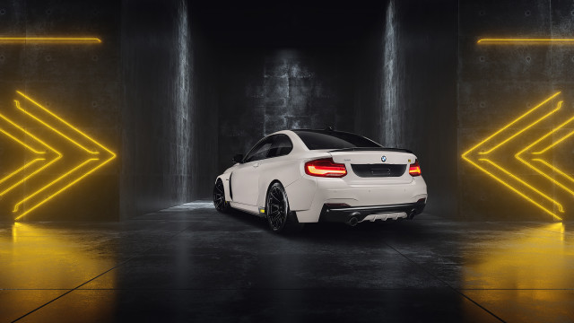 White car parking garage vroom free wallpaper for desktop - medium preview image