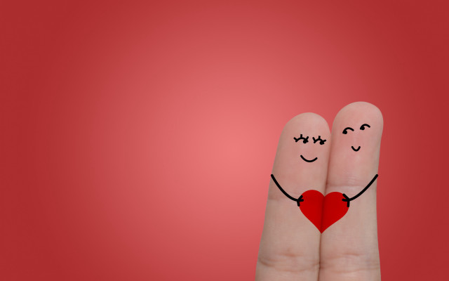 Hand heart smiley love demon free wallpaper for desktop - medium preview image