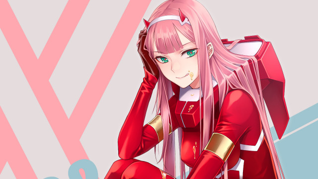Pink haired cat eared military free wallpaper for desktop - medium preview image
