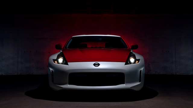 White sports car dark garage #2 free wallpaper for desktop - medium preview image