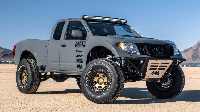 Truck desert mountains blue sky free wallpaper for desktop - medium preview image