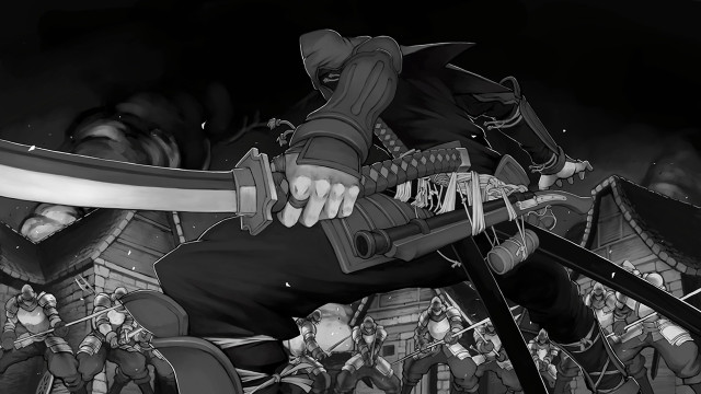 Man sword group blackwhite manga free wallpaper for desktop - medium preview image