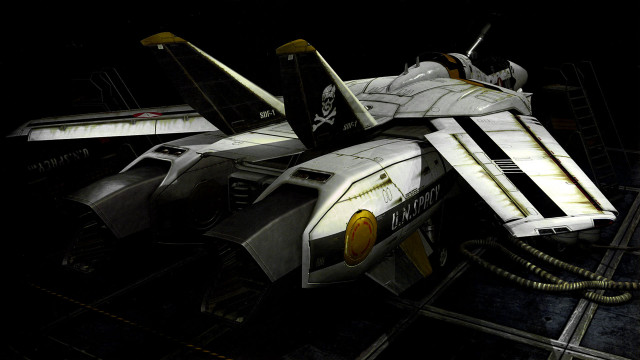 Futuristic fighter jet dark room free wallpaper for desktop - medium preview image