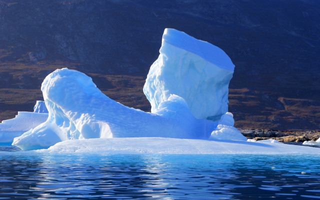 Iceberg mountain range blue sky free wallpaper for desktop - medium preview image