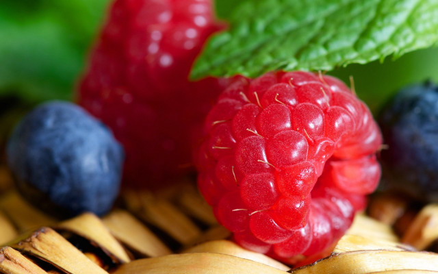 Fruit closeup berries bananas blueberries free wallpaper for desktop - medium preview image