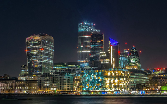 Tokyo cityscape neon lights bridge free wallpaper for desktop - medium preview image