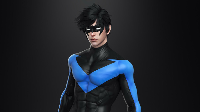 Man blue black costume mask free wallpaper for desktop - medium preview image