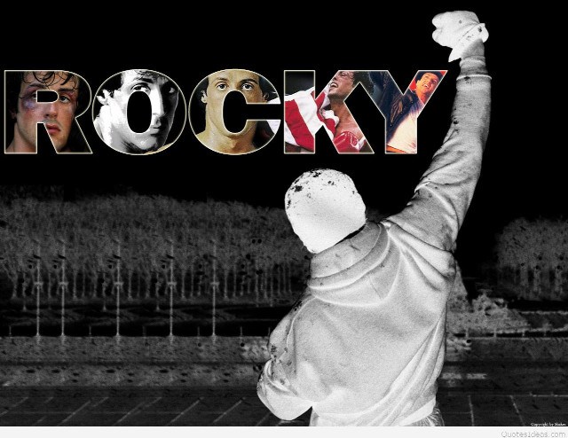 Man holding sign rocky stadium free wallpaper for desktop - medium preview image