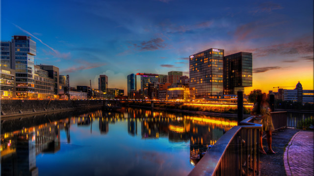 Bridge river night cityscape tokyo free wallpaper for desktop - medium preview image
