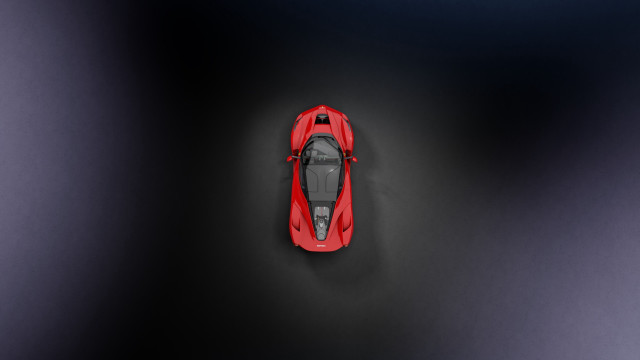 Red car above black shadow free wallpaper for desktop - medium preview image