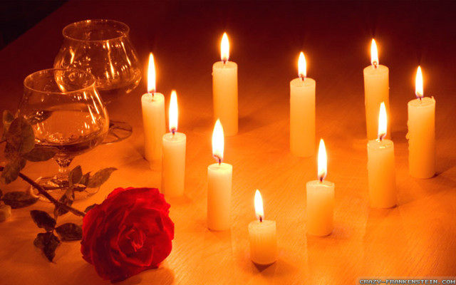Candles rose wine gothic stilllife free wallpaper for desktop - medium preview image