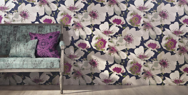 Flemish baroque floral chair purple free wallpaper for desktop - medium preview image