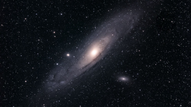 Bright astrophotography starry sky moon free wallpaper for desktop - medium preview image