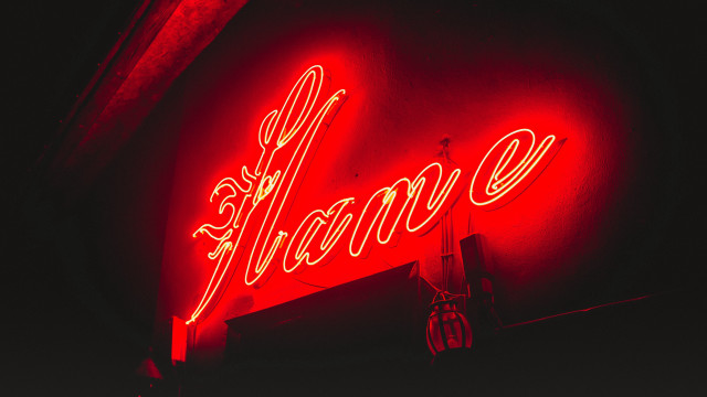 Neon mama clock viennese actionism free wallpaper for desktop - medium preview image