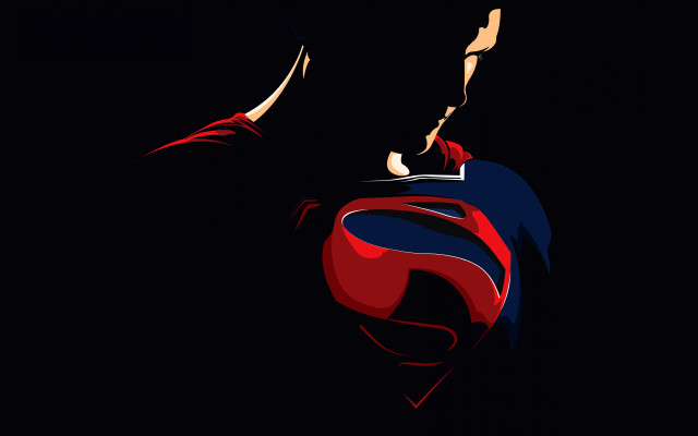 Superman heroic poster art black free wallpaper for desktop - medium preview image