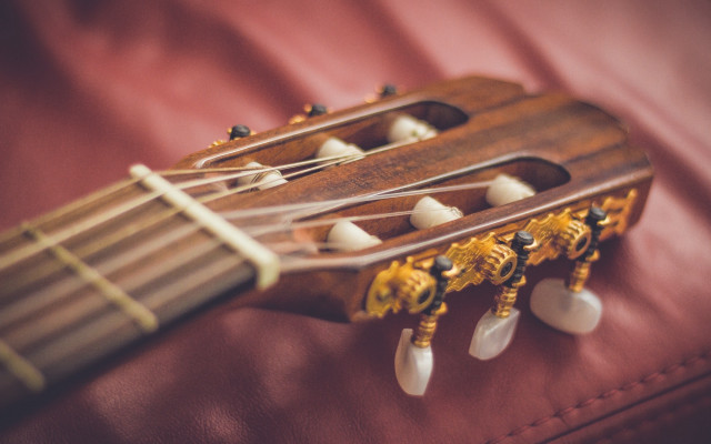 Guitar neck strings red leather free wallpaper for desktop - medium preview image