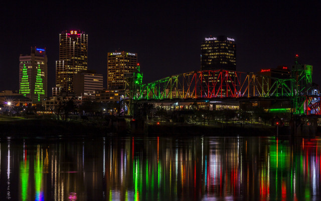 Tokyo cityscape bridge night lights free wallpaper for desktop - medium preview image
