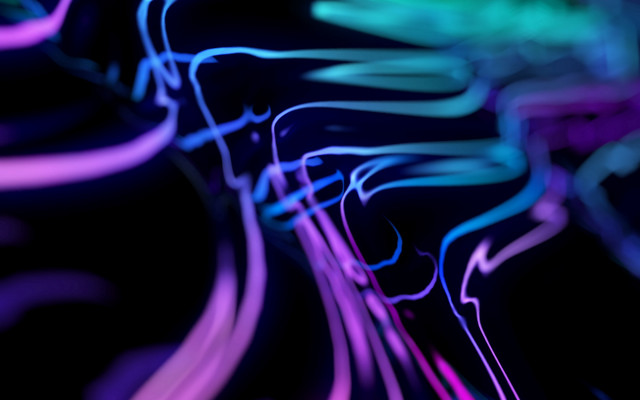 Cellphone neonlights blurry background raytraced free wallpaper for desktop - medium preview image