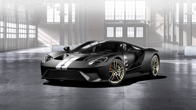 Black white sportscar garage foggy free wallpaper for desktop - medium preview image