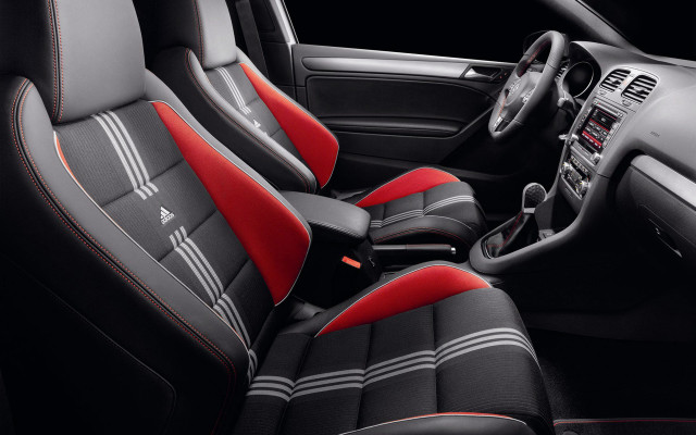 Red black car interior striped free wallpaper for desktop - medium preview image