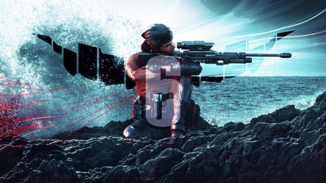 Man gun rock ocean wave free wallpaper for desktop - medium preview image