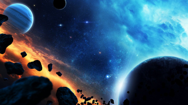 Space planet starry sky moon #2 free wallpaper for desktop - medium preview image