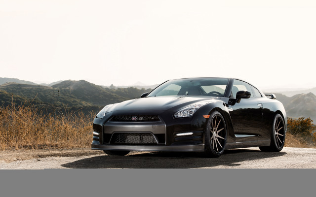 Black sports car mountain road #3 free wallpaper for desktop - medium preview image