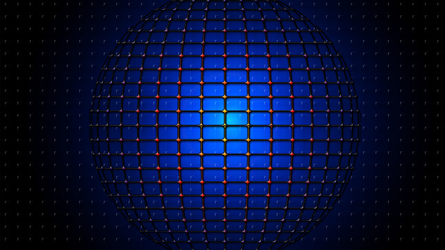 Blue grid holography astronaut fireworks free wallpaper for desktop - medium preview image