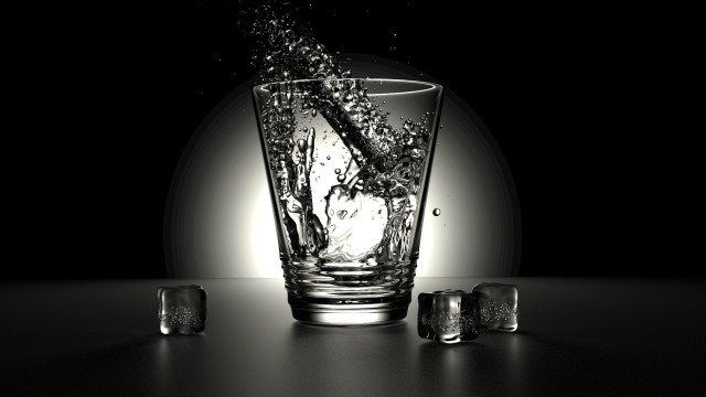 Glass water ice splash 3d free wallpaper for desktop - medium preview image
