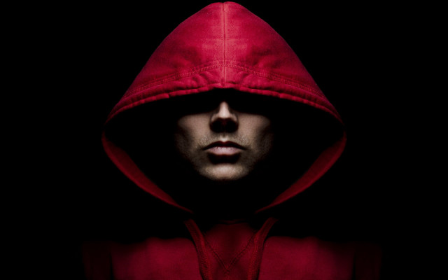 Man red hoodie portrait parody free wallpaper for desktop - medium preview image